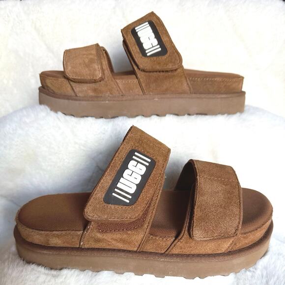 Ugg Women's Greer Platform Slide Sandals Chestnut Size 8 NEW - Picture 1 of 11